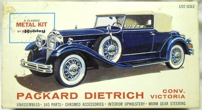 Hubley 1/22 1930 Packard Dietrich Convertible Victoria, 4863-600 plastic model kit